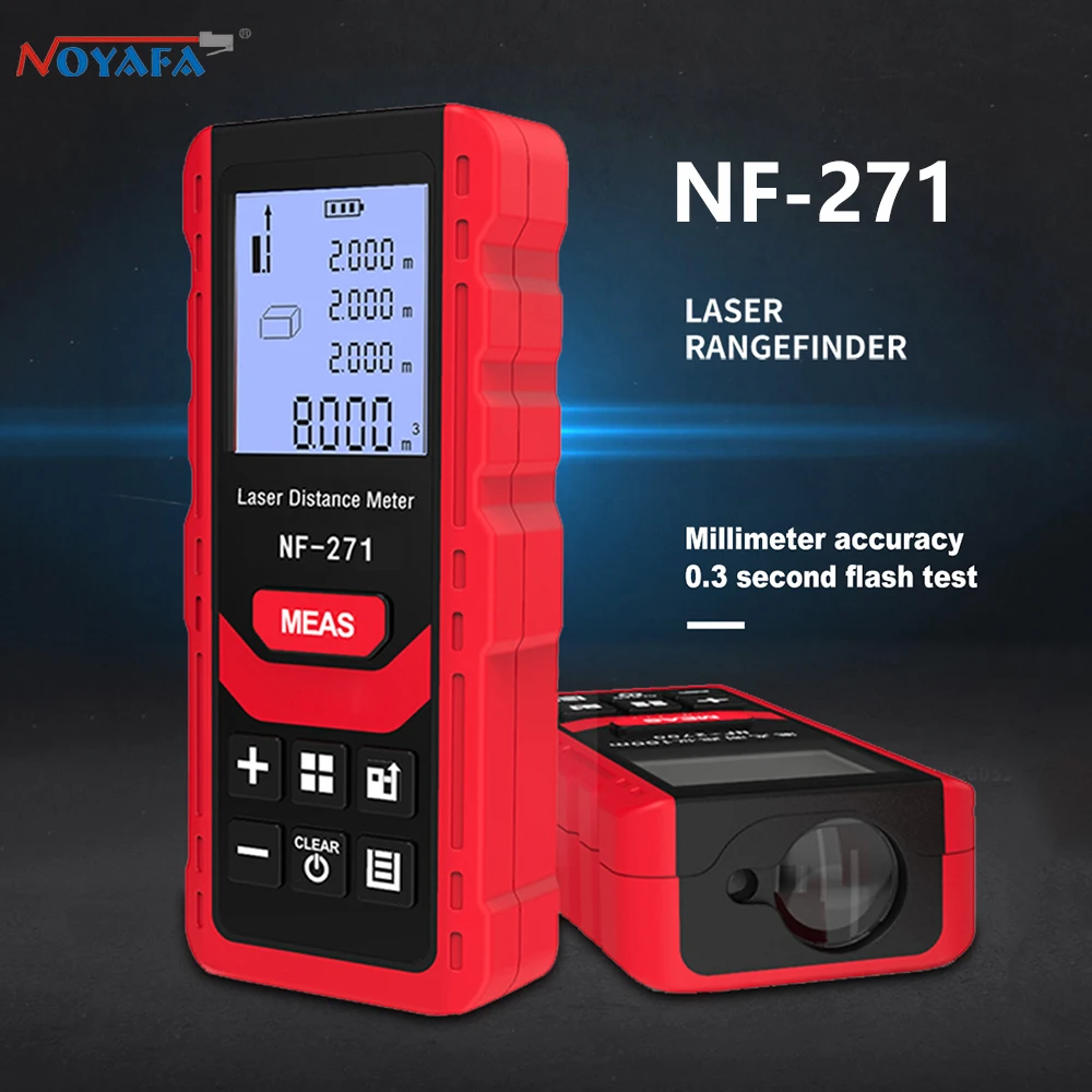 Laser Distance Meter 100M - Noyafa เครื่องวัดเมตรเลเซอร์ NF-271 40ม. 80ม. เครื่องมือวัดระยะแบบเทปไม้บรรทัดดิจิตอลเครื่องมือทดสอบ