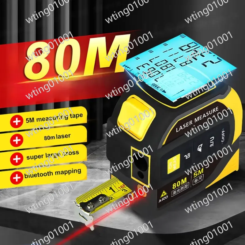 Laser Measure 40M Bluetooth - เครื่องวัดระยะด้วยเลเซอร์ 5-in-1 พร้อมบลูทูธ และตลับเมตรเหล็ก 5 เมตร