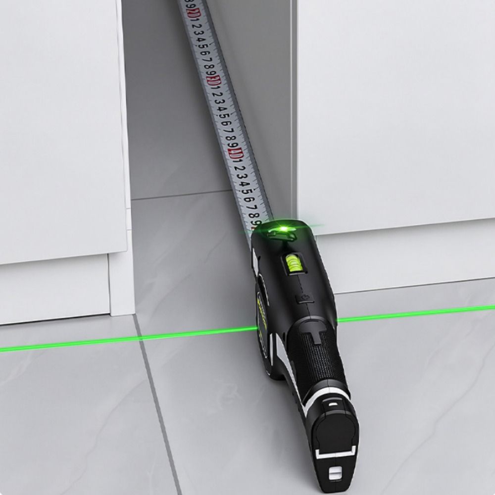 Digital Tape Measure 5M Laser - โครงสร้างแข็งแรงทนทาน ตลับเมตรเลเซอร์ จอแสดงผลดิจิทัลแบบมีไฟพื้นหลัง ตลับเมตรดิจิทัล ระดับเลเซอร์สีเขียว ความแม่นยำสูง