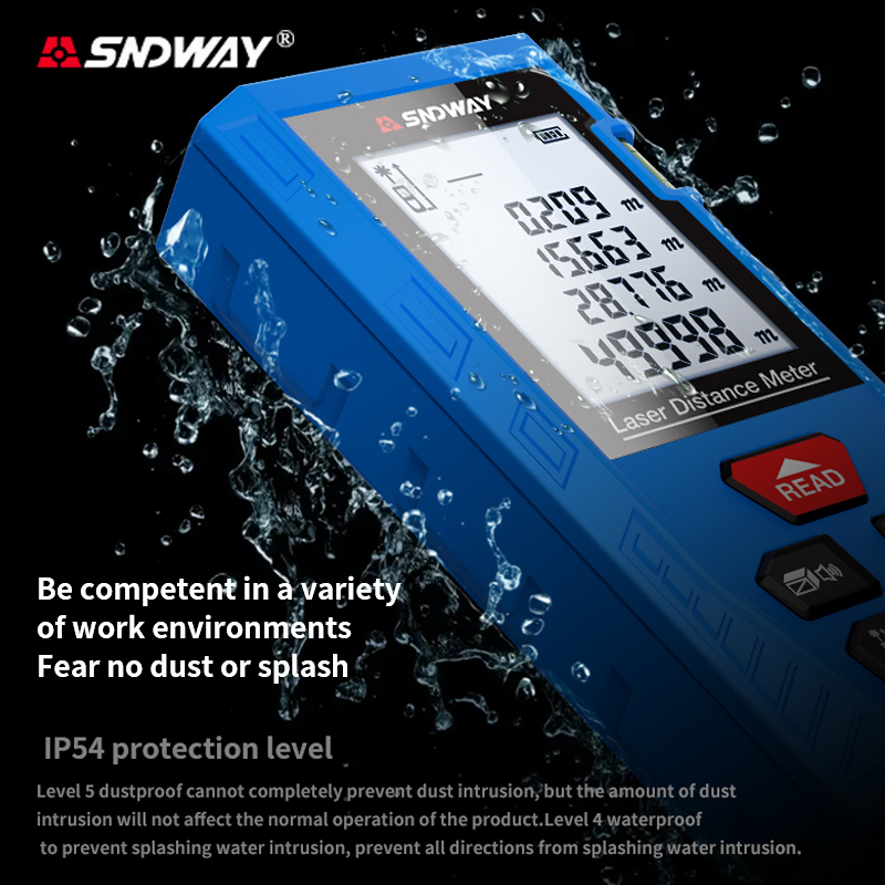 Laser Measure Area Volume Calculator - SNDWAY H-DS50 เครื่องวัดระยะด้วยเลเซอร์แบบดิจิทัล ระยะ 50 เมตร