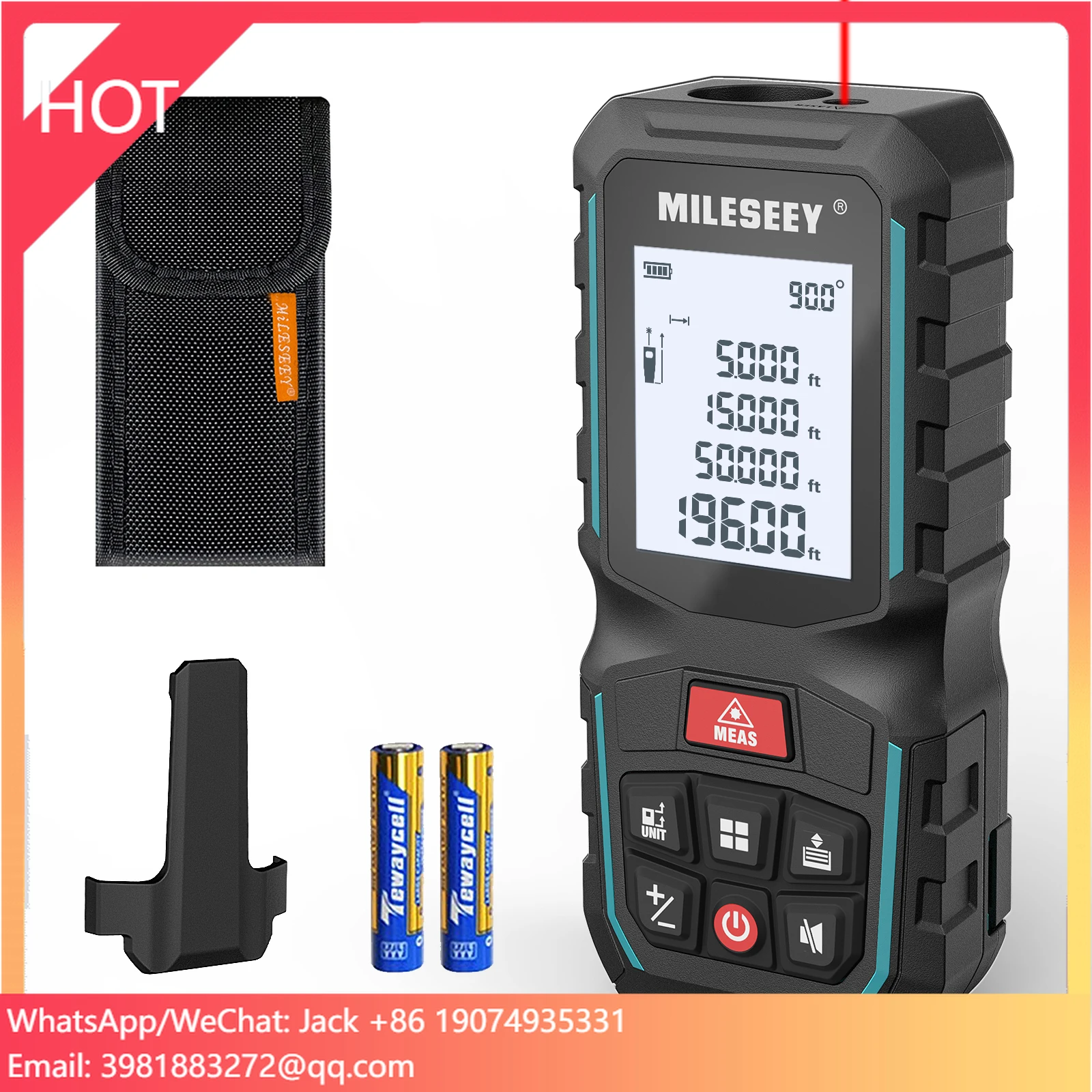Laser Distance Meter 100M - เครื่องวัดระยะเลเซอร์ความแม่นยำสูงระดับมืออาชีพ 100 เมตร เครื่องวัดระยะทางแบบเลเซอร์
