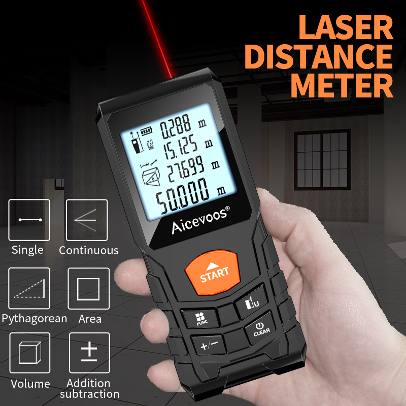 Laser Distance Meter 100M - Aicevoos เลเซอร์ดิจิตอล Rangefinder 50M 70M 100M