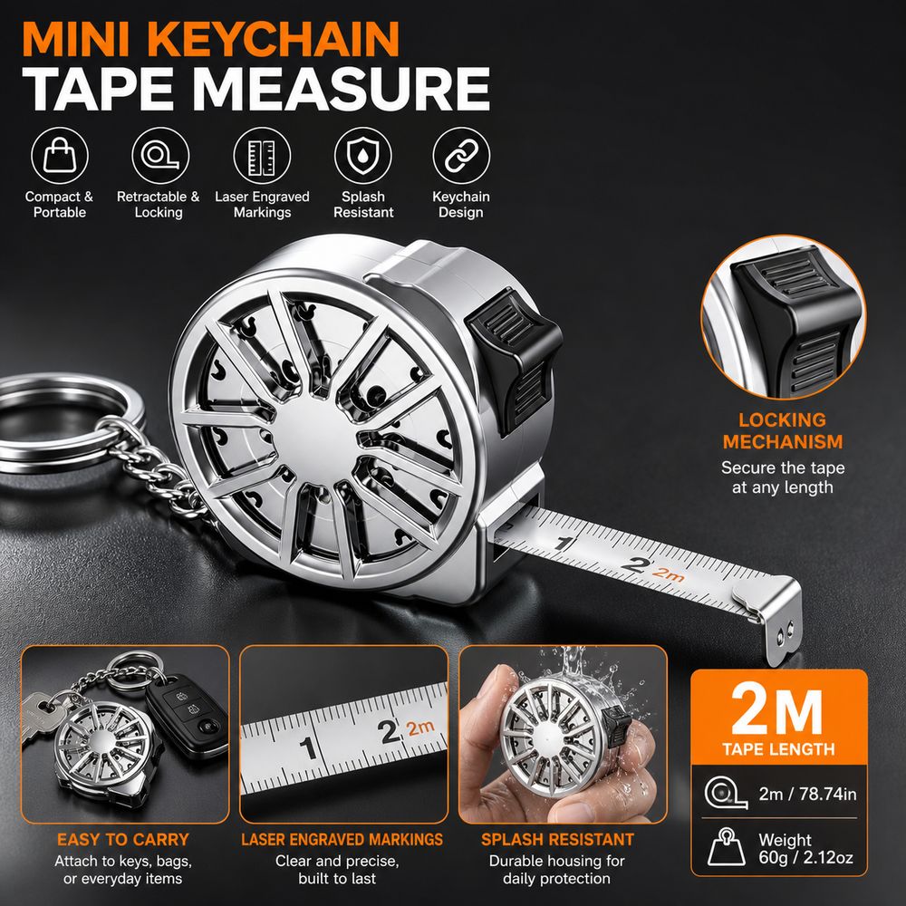 เทปวัดระยะแบบพวงกุญแจ 2 เมตร พ - Mini Laser Measure Keychain บทวิจารณ์และราคา