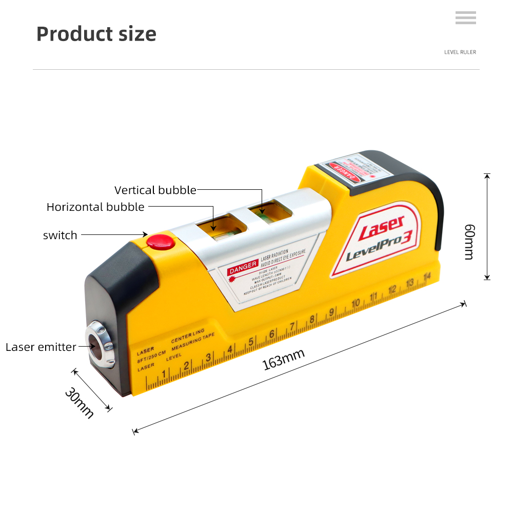 ระดับเลเซอร์และเครื่องวัดระยะท - Laser Distance Meter With Bubble Level บทวิจารณ์และราคา