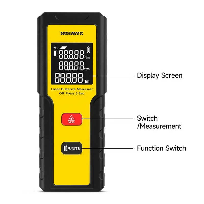 เครื่องวัดระยะทางดิจิตอล Nohaw - Laser Distance Meter With Bubble Level บทวิจารณ์และราคา