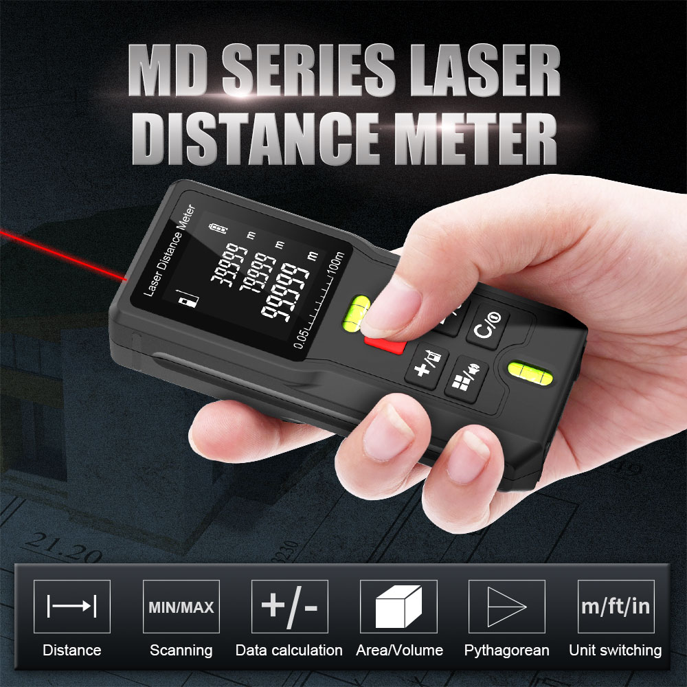 เครื่องวัดระยะทางด้วยเลเซอร์ B - Laser Distance Meter With Bubble Level บทวิจารณ์และราคา
