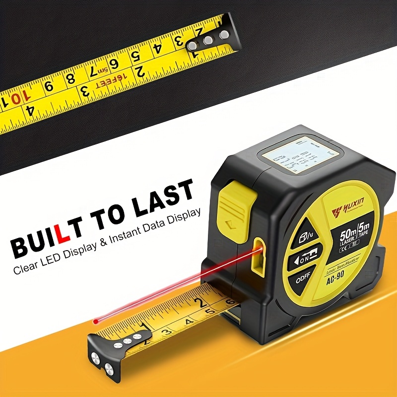เครื่องวัดระยะด้วยเลเซอร์，จอแส - Digital Tape Measure 5M Laser บทวิจารณ์และราคา