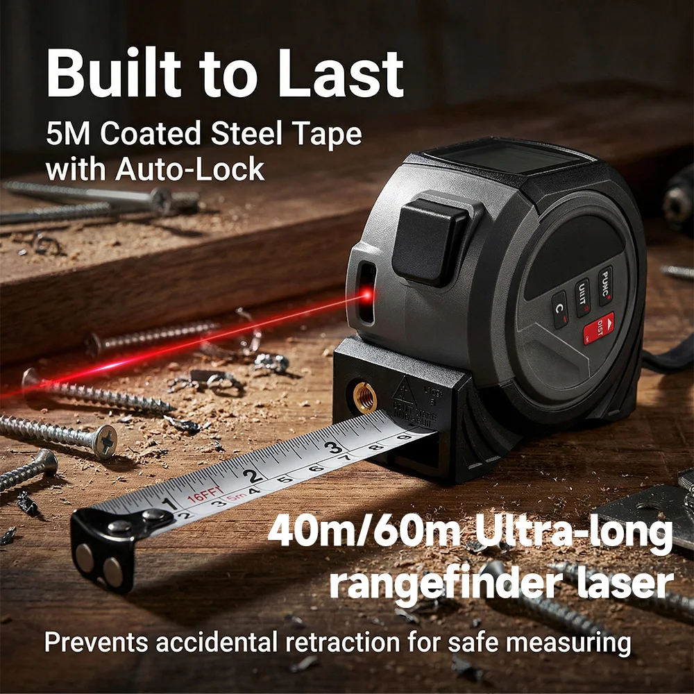 เครื่องวัดระยะเลเซอร์ WENMEICE - Digital Tape Measure 5M Laser บทวิจารณ์และราคา