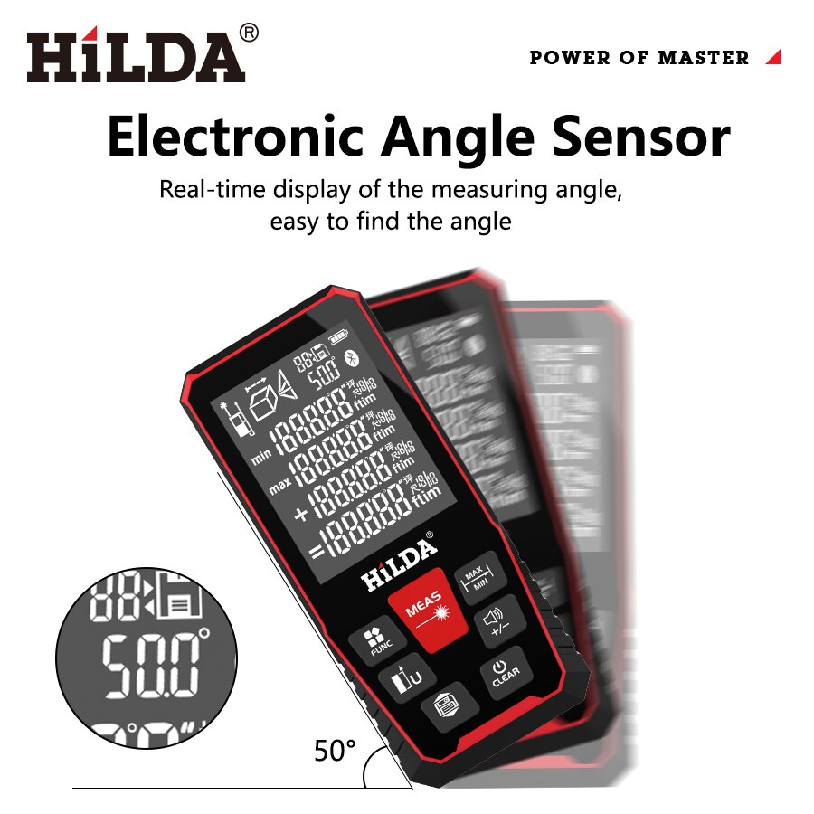 เครื่องวัดระยะทางเลเซอร์ hilda - Laser Distance Meter 100M บทวิจารณ์และราคา