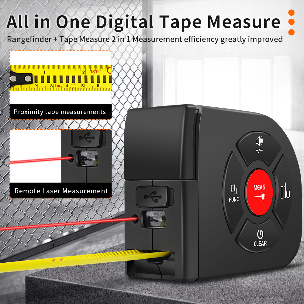 Snakol เทปวัดระยะเลเซอร์ 2-in- - Laser Distance Meter 2 In 1 Tape บทวิจารณ์และราคา