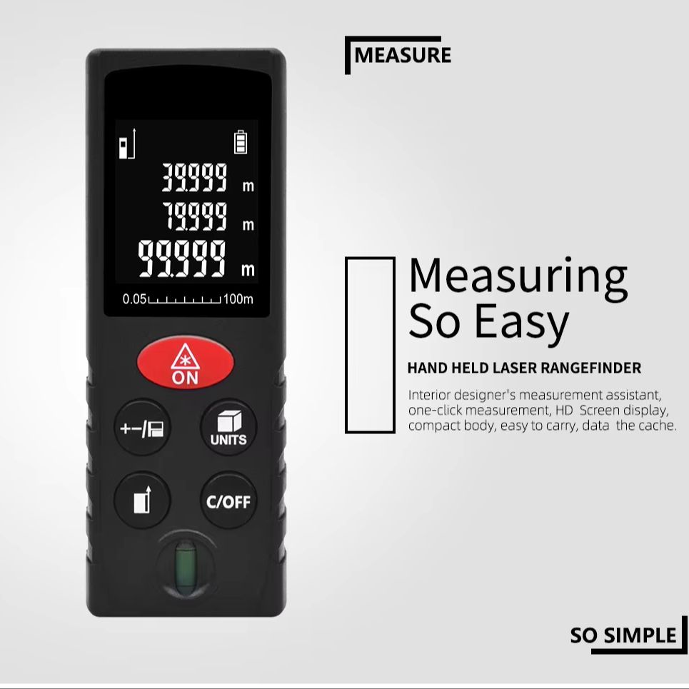 เครื่องวัดระยะทางด้วยเลเซอร์ B - Laser Distance Meter With Bubble Level บทวิจารณ์และราคา
