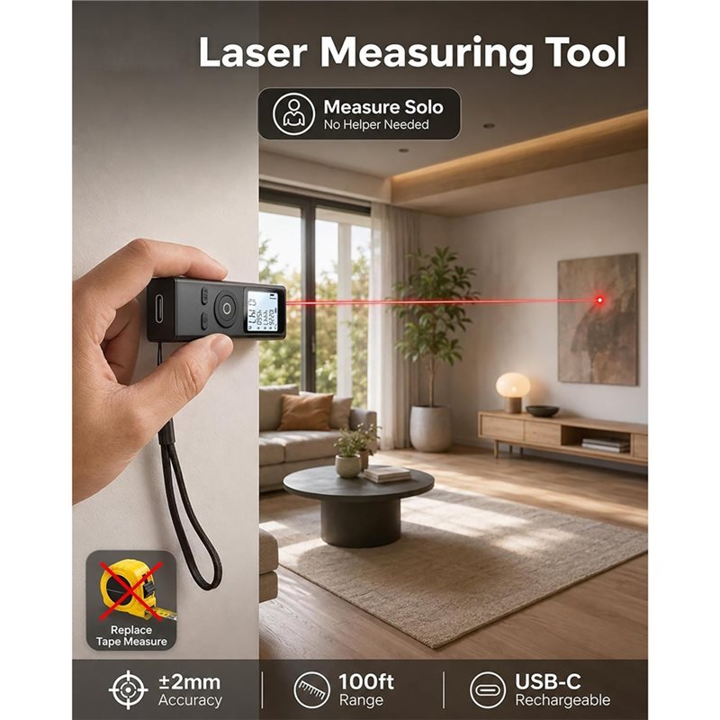RABIT AS59~ เครื่องมือวัดระยะด - Mini Laser Measure Keychain บทวิจารณ์และราคา