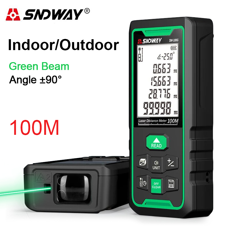 เครื่องวัดระยะด้วยเลเซอร์สีเขี - Laser Distance Meter 100M บทวิจารณ์และราคา