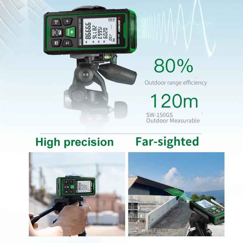 เครื่องวัดระยะด้วยเลเซอร์สีเขี - Laser Distance Meter 100M บทวิจารณ์และราคา