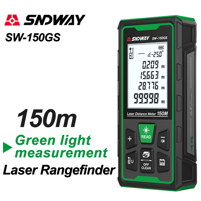 เครื่องวัดระยะด้วยเลเซอร์สีเขี - Laser Distance Meter 100M บทวิจารณ์และราคา