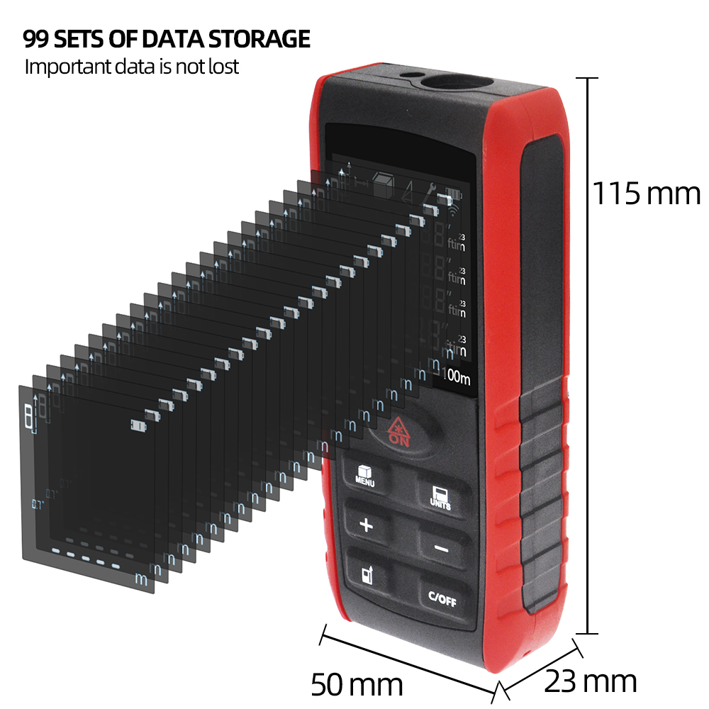 เครื่องวัดระยะด้วยเลเซอร์แบบมื - Laser Distance Meter 100M บทวิจารณ์และราคา