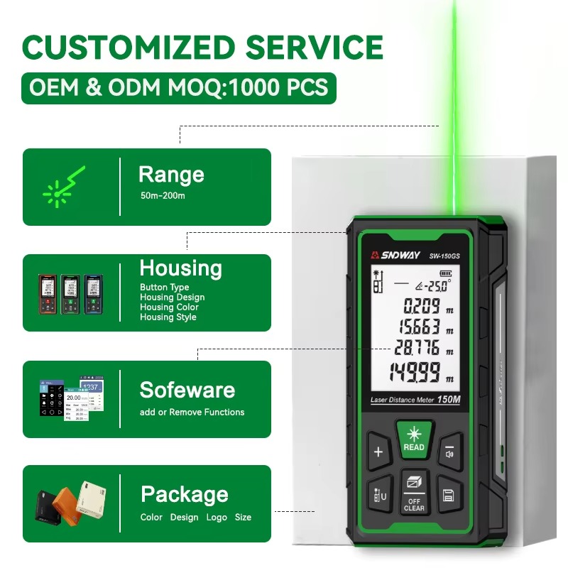 เครื่องวัดระยะด้วยเลเซอร์สีเขี - Laser Rangefinder 150M Outdoor บทวิจารณ์และราคา