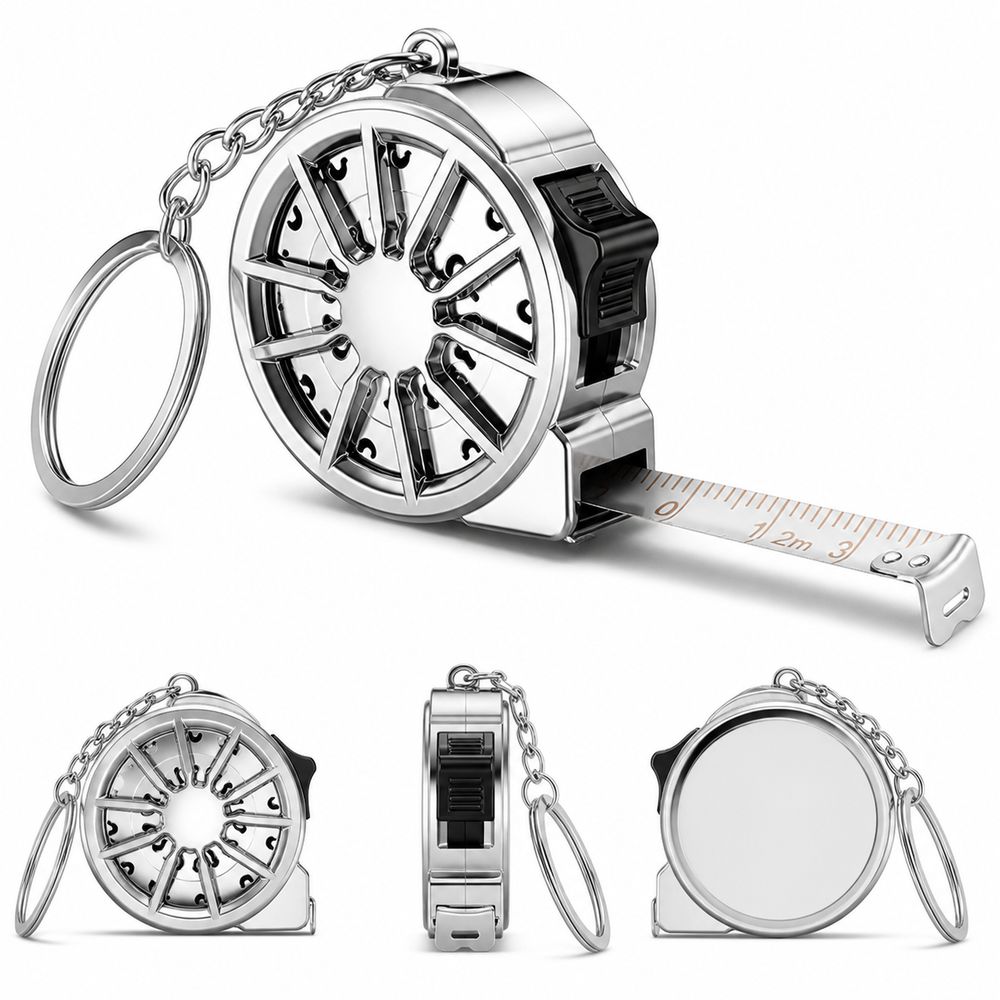 สายวัดขนาดพวงกุญแจ 2 เมตร โลหะ - Mini Laser Measure Keychain บทวิจารณ์และราคา