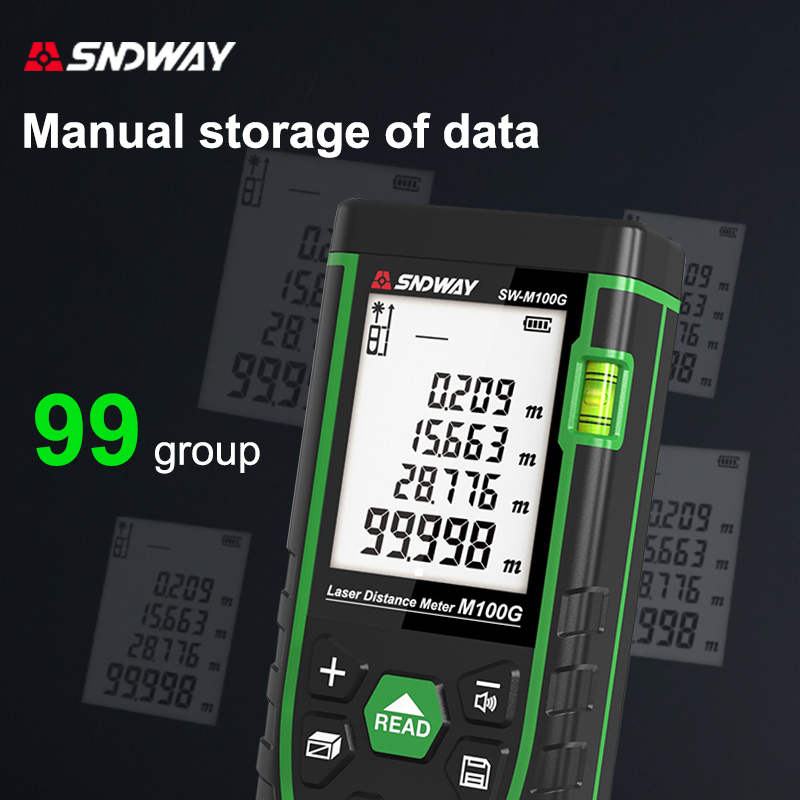 เครื่องวัดระยะทางเลเซอร์ SNDWA - Laser Distance Meter With Bubble Level บทวิจารณ์และราคา