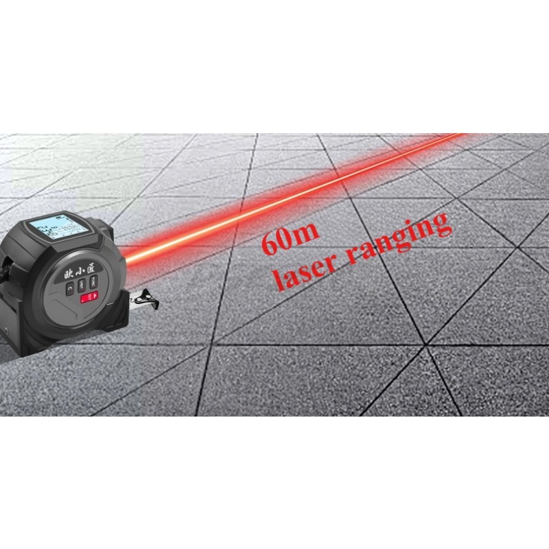เทปวัดเรนจ์ไฟเลเซอร์ จอแสดงผลด - Digital Tape Measure 5M Laser บทวิจารณ์และราคา