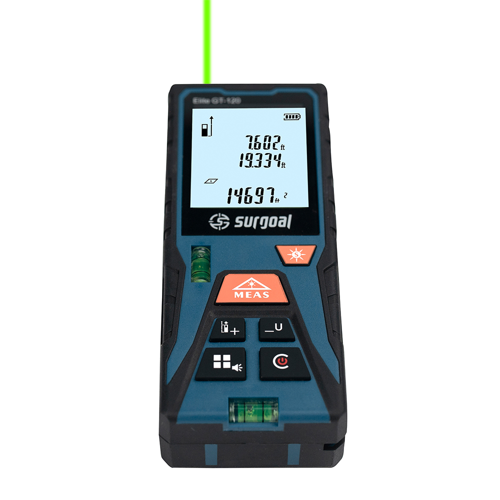 เครื่องวัดระยะด้วยเลเซอร์สีเขี - Laser Distance Meter With Bubble Level บทวิจารณ์และราคา