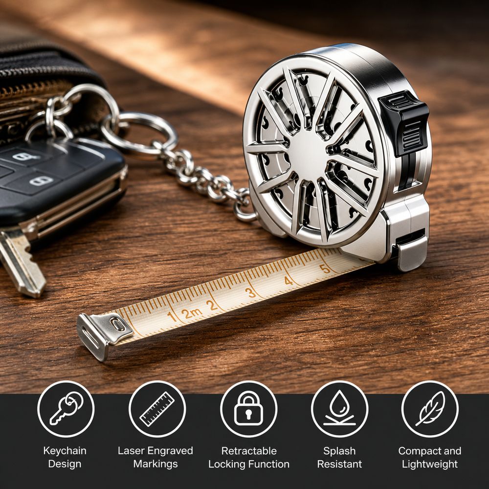 สายวัดพกพาแบบพวงกุญแจ 2 เมตร โ - Mini Laser Measure Keychain บทวิจารณ์และราคา
