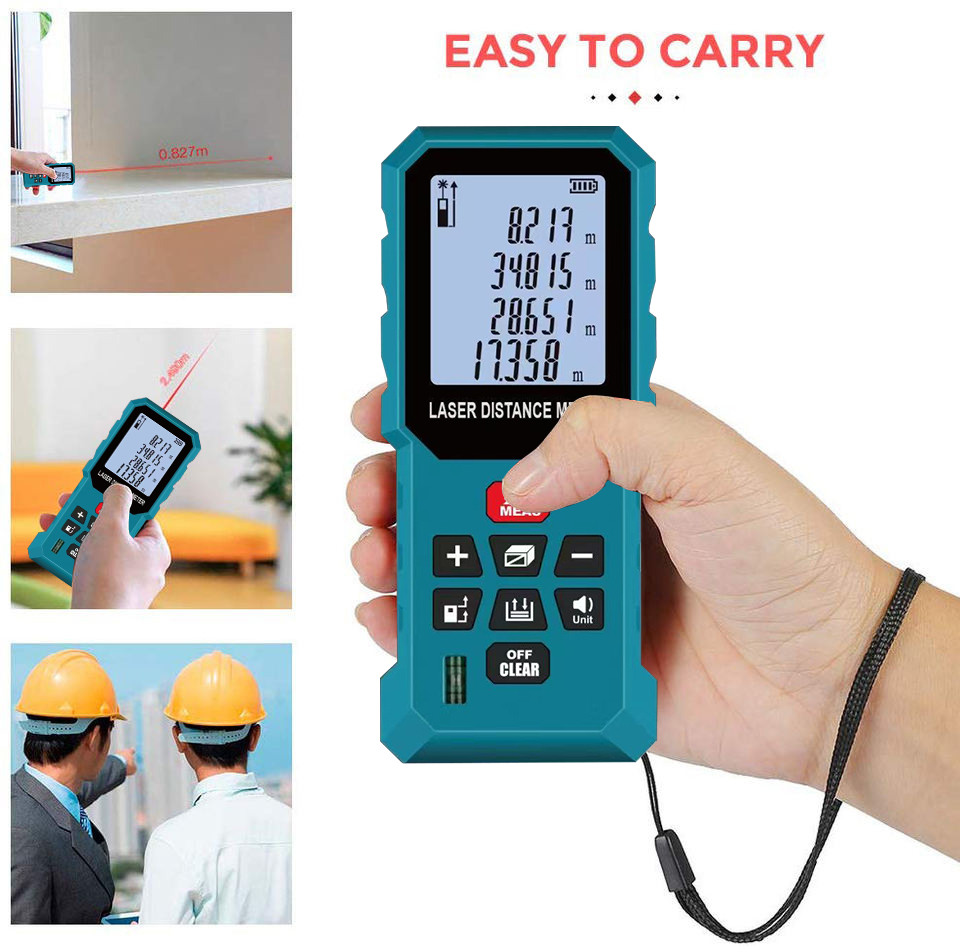เครื่องวัดระยะด้วยเลเซอร์ความแ - Laser Distance Meter With Bubble Level บทวิจารณ์และราคา