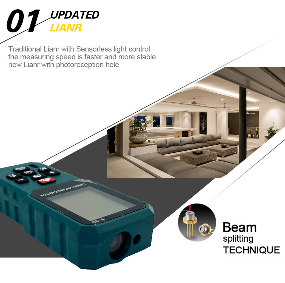 เครื่องวัดระยะด้วยเลเซอร์ความแ - Laser Distance Meter With Bubble Level บทวิจารณ์และราคา