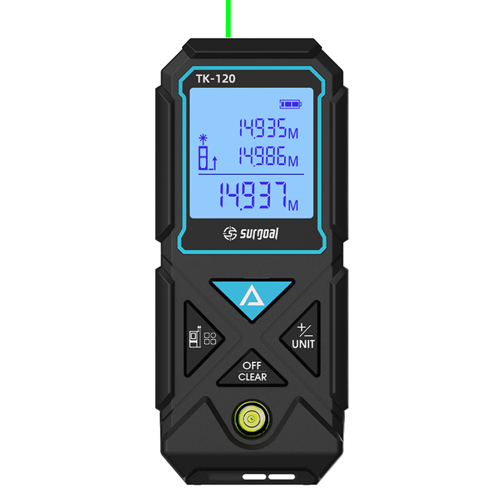 เลเซอร์สีเขียวกำลังสูง 120 เมต - Laser Distance Meter With Bubble Level บทวิจารณ์และราคา