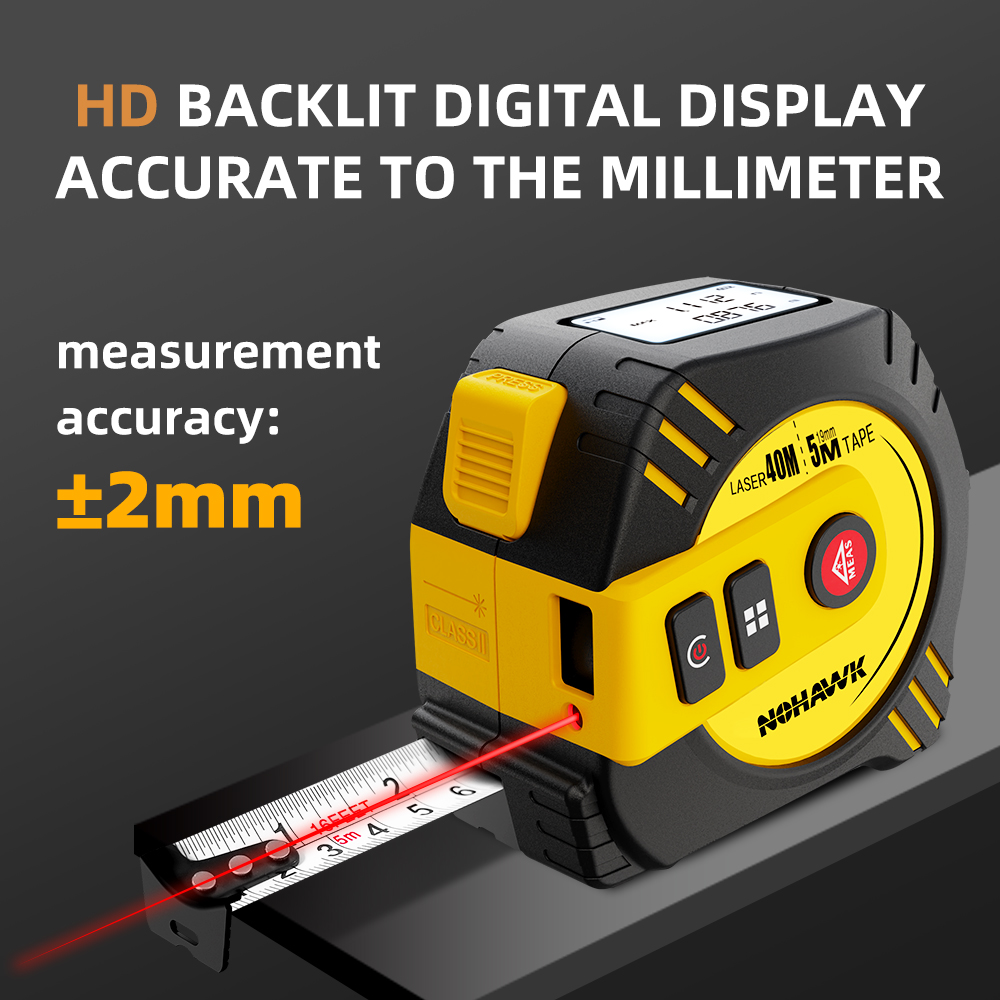 Nohawk 2 in 1 เทปเลเซอร์วัด 40 - Laser Distance Meter 2 In 1 Tape บทวิจารณ์และราคา