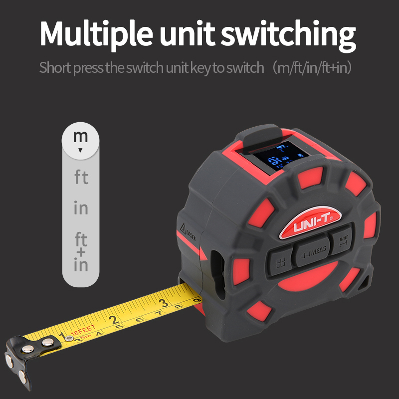 UNI-T LM50T LM60T เครื่องวัดระ - Laser Distance Meter 2 In 1 Tape บทวิจารณ์และราคา